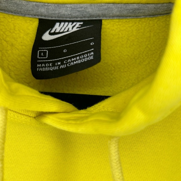 NIKE Hoodie Embroidered Swoosh Logo Black Tag Sweatshirt Size Large - Picture 2 of 3